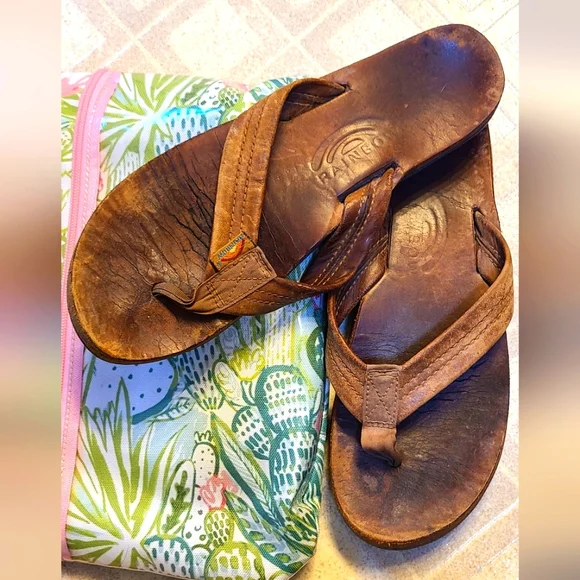 Rainbow women's double layer sandals slippers 8 used - Picture 1 of 6